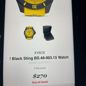 New KYBOE ! Black Sting BS.48-003.15 Watch